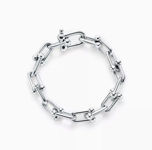 Large Link Bracelet in Sterling Silver
