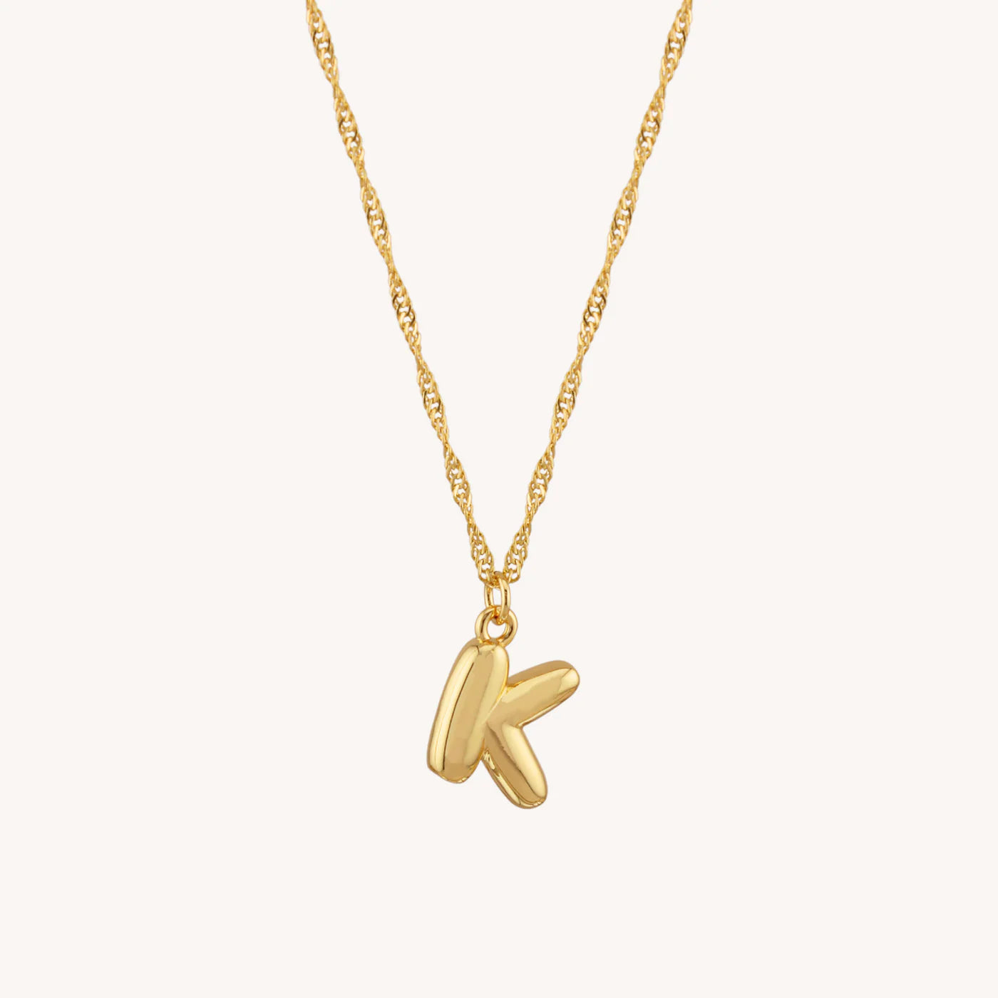 BUBBLE INITIAL LETTER NECKLACE