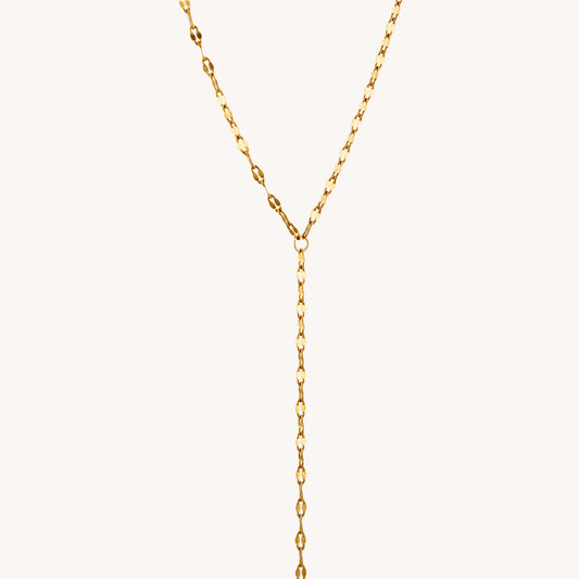 GOLD DAPPED LARIAT NECKLACE